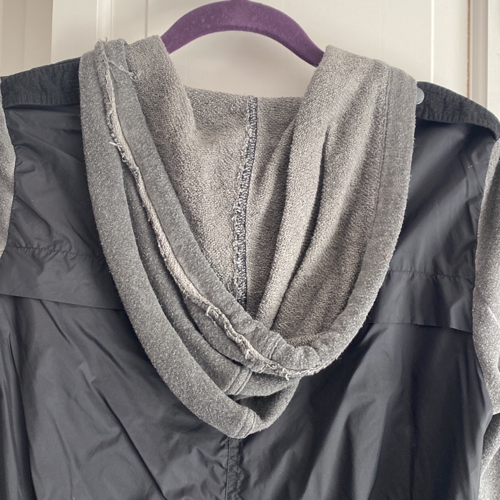 Free People black/gray hooded windbreaker jacket - Picture 9 of 15